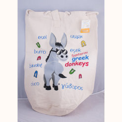 Canvas backpack bag - Greek donkeys