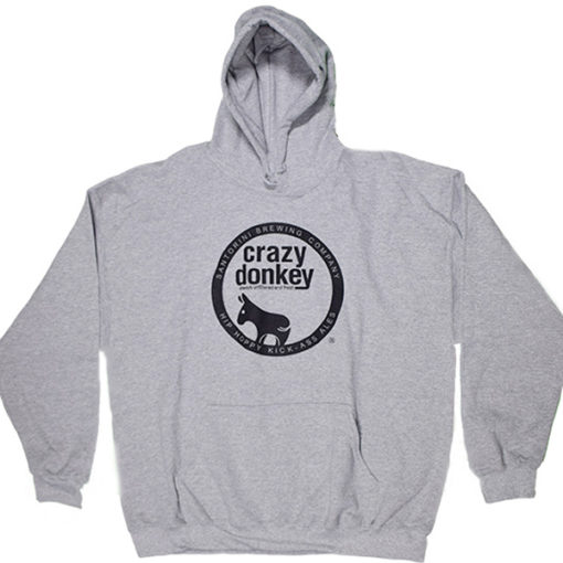 crazy donkey hoodie grey