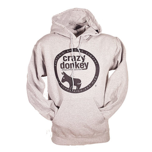 crazy donkey hoodie grey